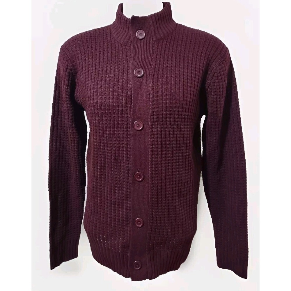 True Rock Sweater Women's Size XL  Long sleeve knit Cardigan Button‎ Down Maroon